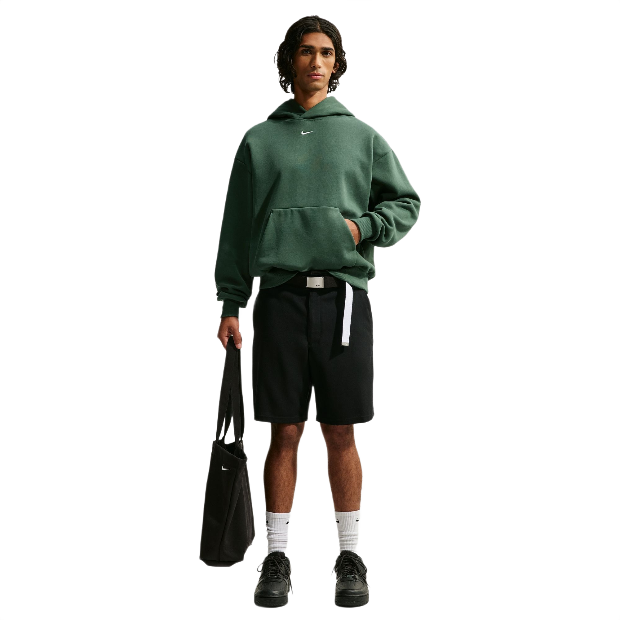 Nike Men's Solo Fleece Pullover Hoodie - Green - GREEN